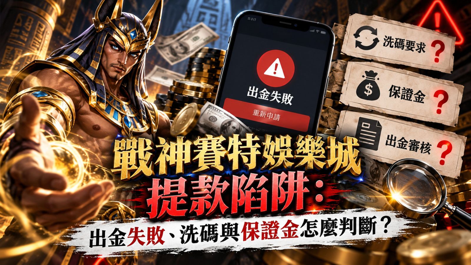 戰神賽特娛樂城提款陷阱:出金失敗、洗碼與保證金怎麼判斷?